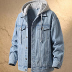 Massimo Hooded Washed Denim Jacket