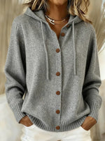 Alida Soft Hooded Cardigan - Gray