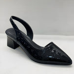 Elisa Pointed Block-Heel Slingbacks