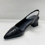 Elisa Pointed Block-Heel Slingbacks
