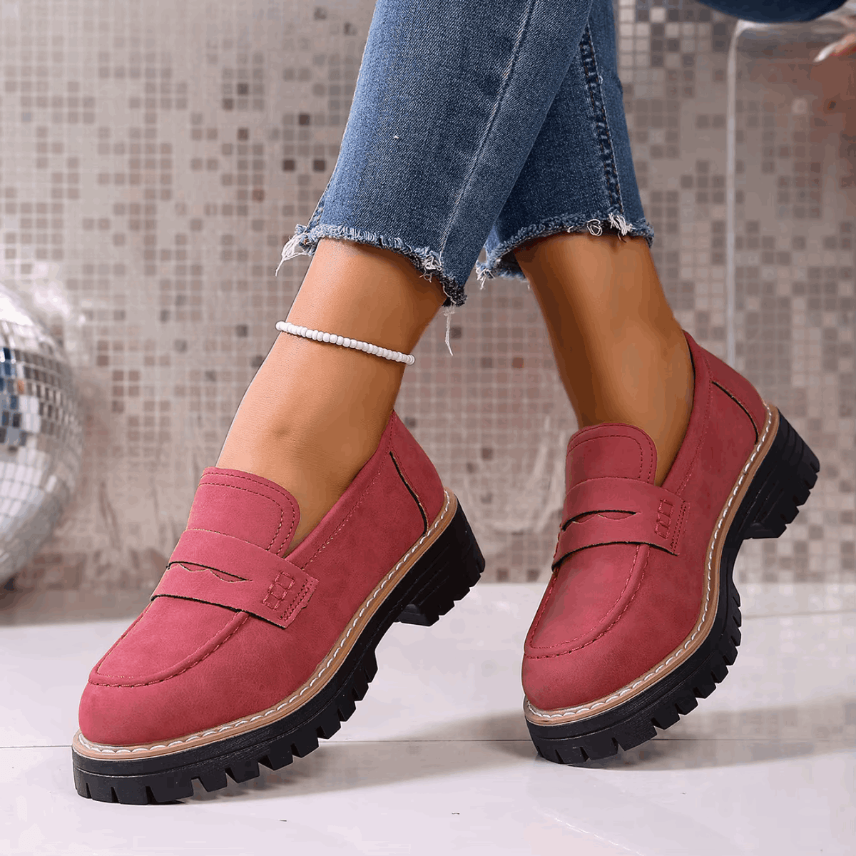 Elsa Platform Penny Loafers