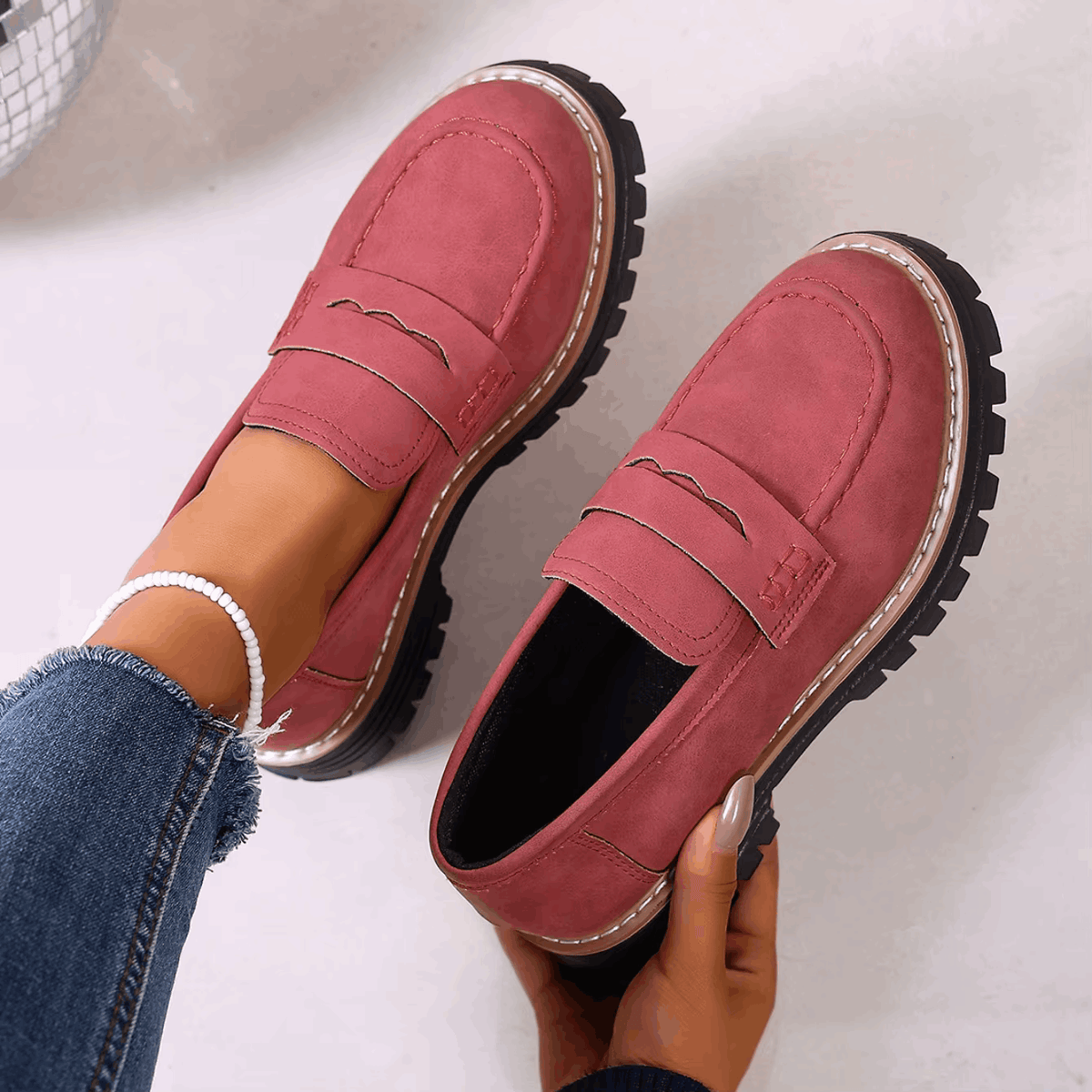 Elsa Platform Penny Loafers