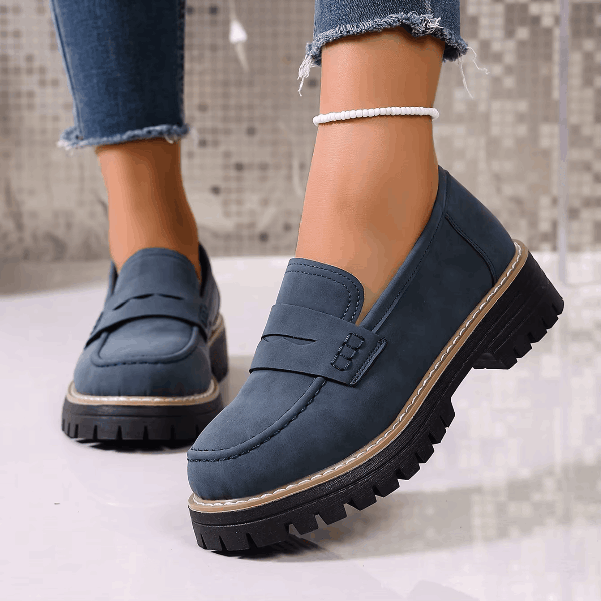 Elsa Platform Penny Loafers
