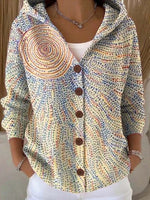 Ottavia Printed Hooded Cardigan - Light Yellow