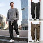 Relaxed Wide-Leg Drawstring Trousers