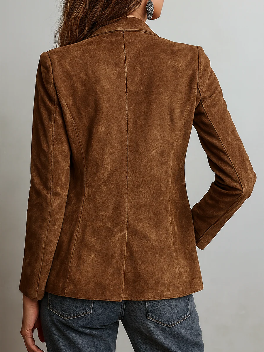 Aurora Vintage Suede-Look Blazer