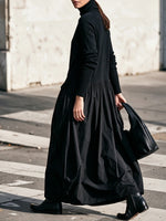 Beatrice oversized turtleneck maxi dress with pockets