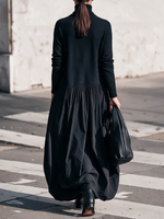 Beatrice oversized turtleneck maxi dress with pockets