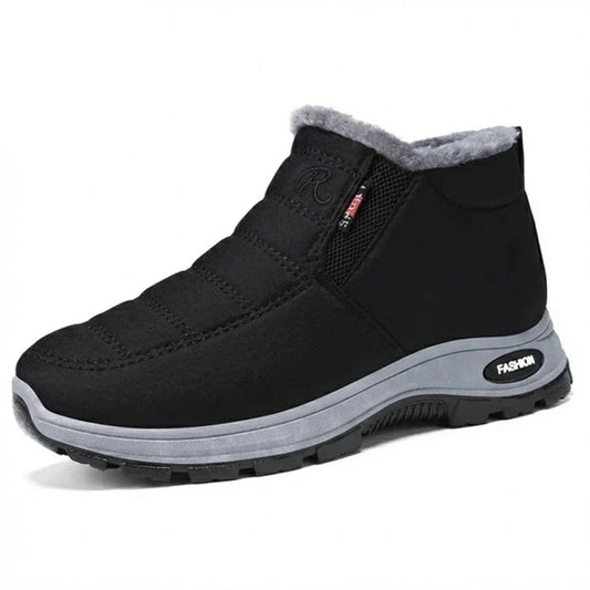 Neve fleece-lined waterproof slip-on ankle boots - Black