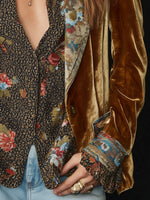 Anna Vintage Floral Patchwork Blazer