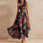 Aurora Floral One-Shoulder Maxi Dress - Navy Floral