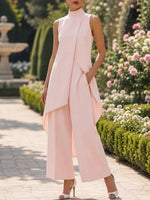 Carolina Draped Wide-Leg Jumpsuit