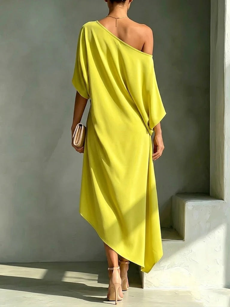 Cristina Asymmetric One-Shoulder Dress