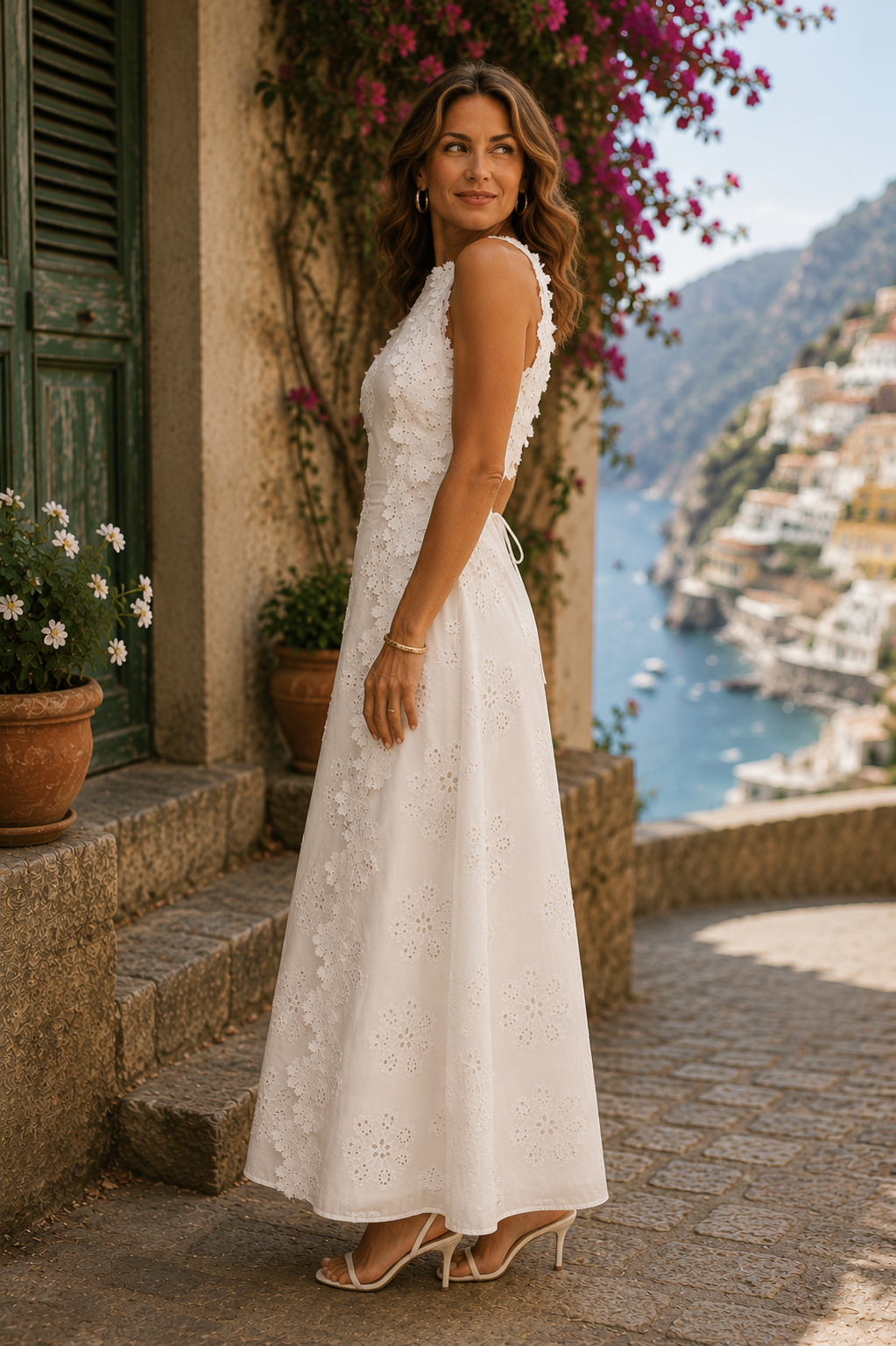 Dora Embroidered Floral Maxi Dress