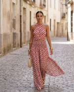 Giustina Printed Halter Top & Maxi Skirt Set