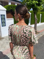 Ilenia Satin-Effect Printed Midi Dress