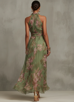 Lidia Floral Halter Maxi Dress