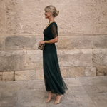 Michela Off-Shoulder Chiffon Maxi Dress