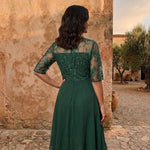 Morena Lace Bodice Chiffon Maxi Dress