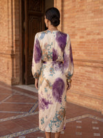 Olivia Printed Belted Midi Dress