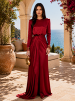 Sveva Draped Satin Maxi Dress