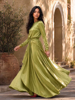 Sveva Draped Satin Maxi Dress