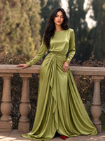 Sveva Draped Satin Maxi Dress