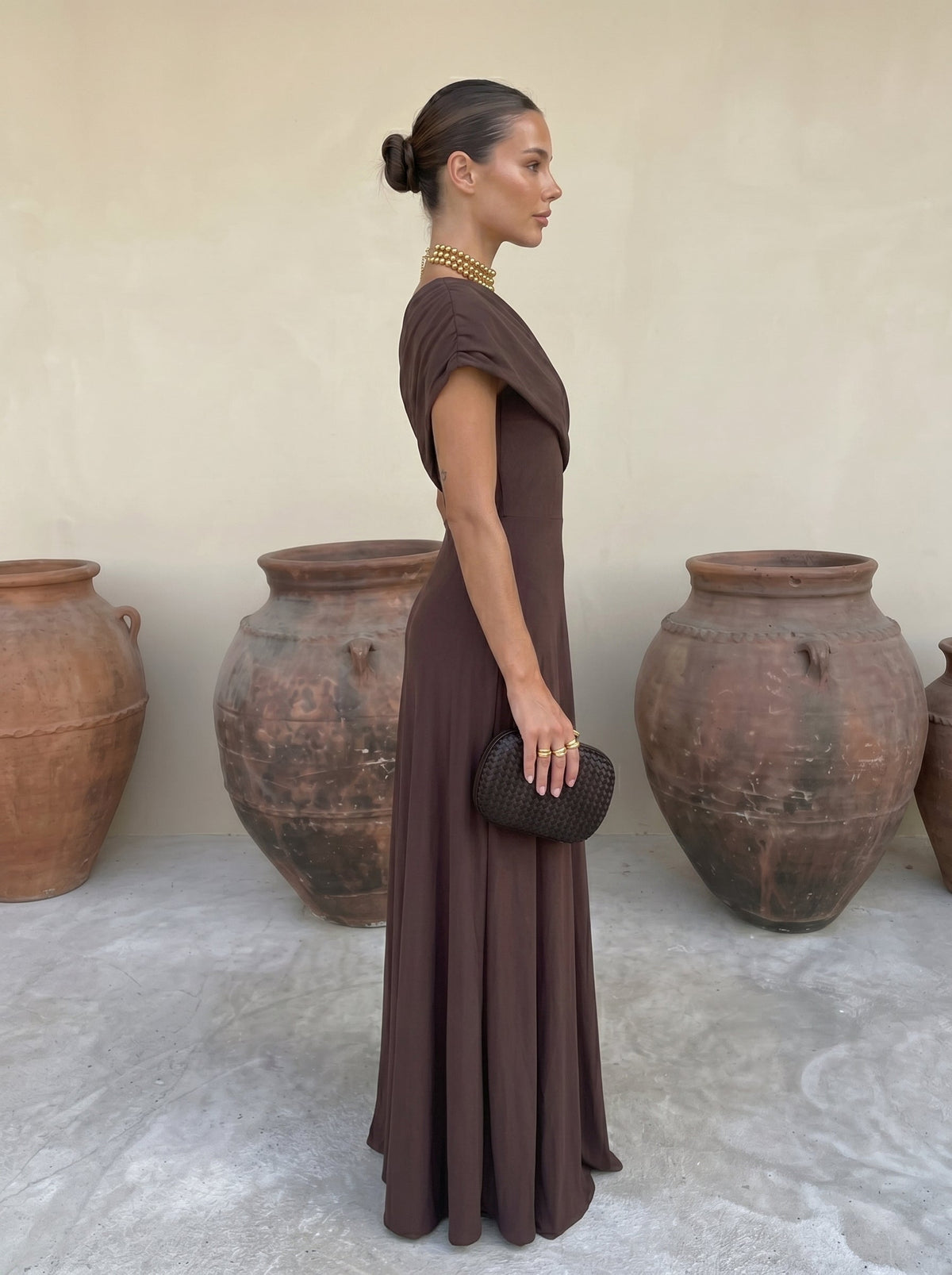 Teodora Draped Maxi Dress