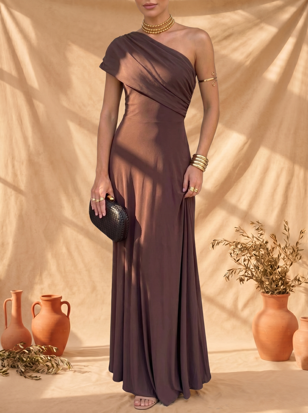 Teodora Draped Maxi Dress