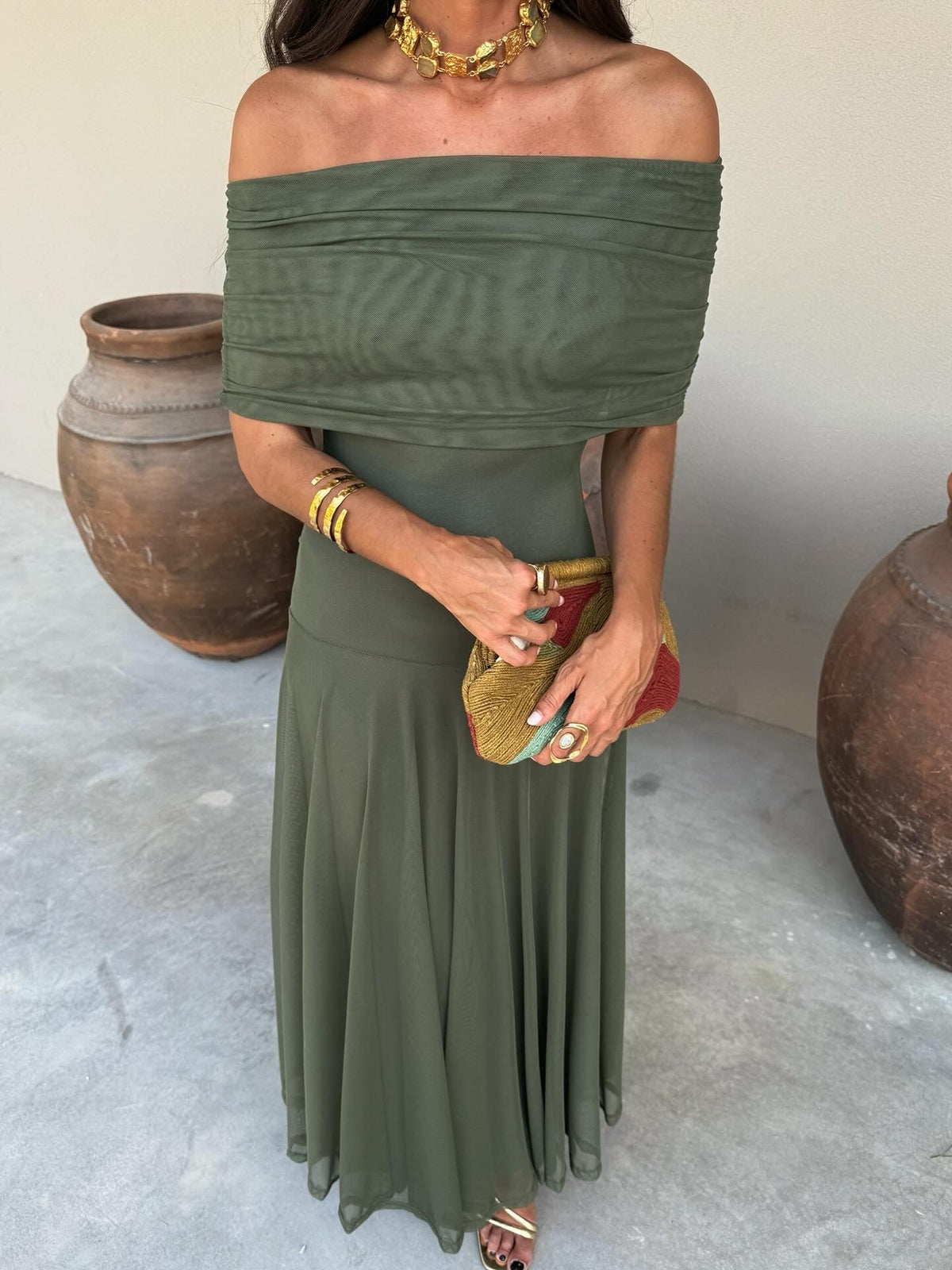 Teodora Draped Maxi Dress