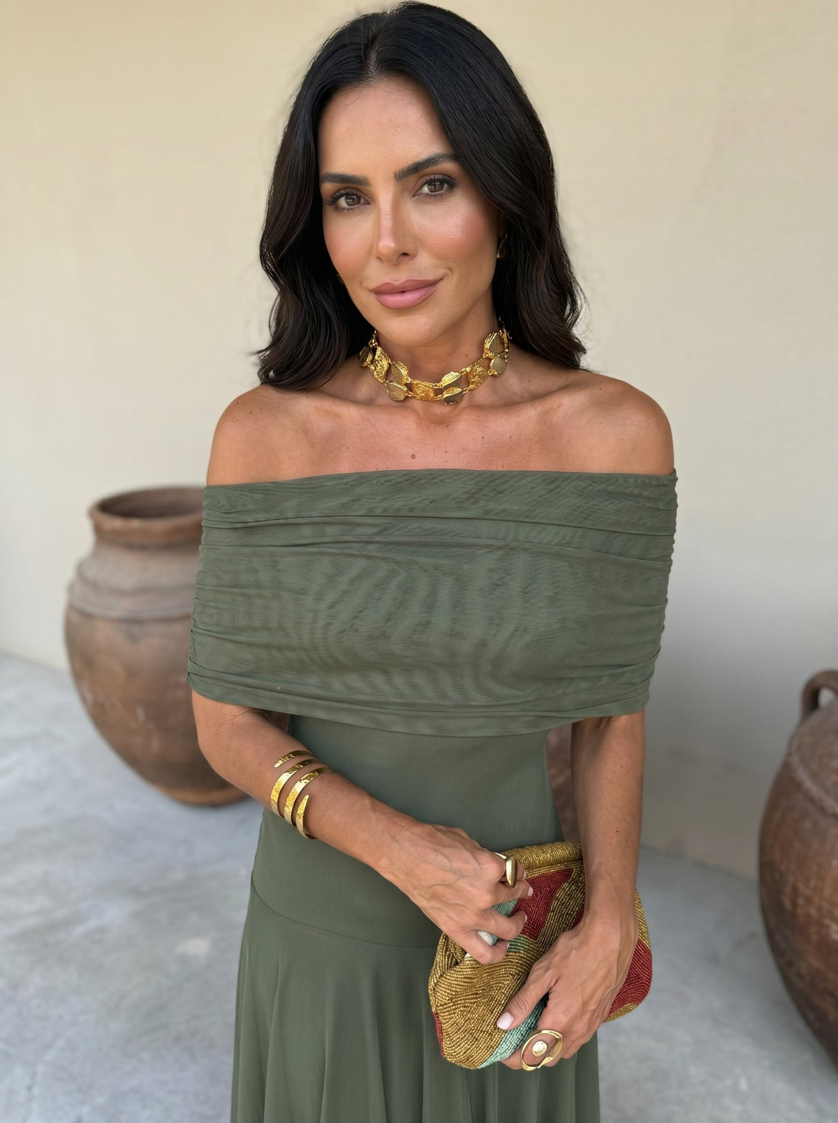 Teodora Draped Maxi Dress