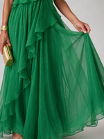 Virginia One-Shoulder Ruffle Maxi Dress