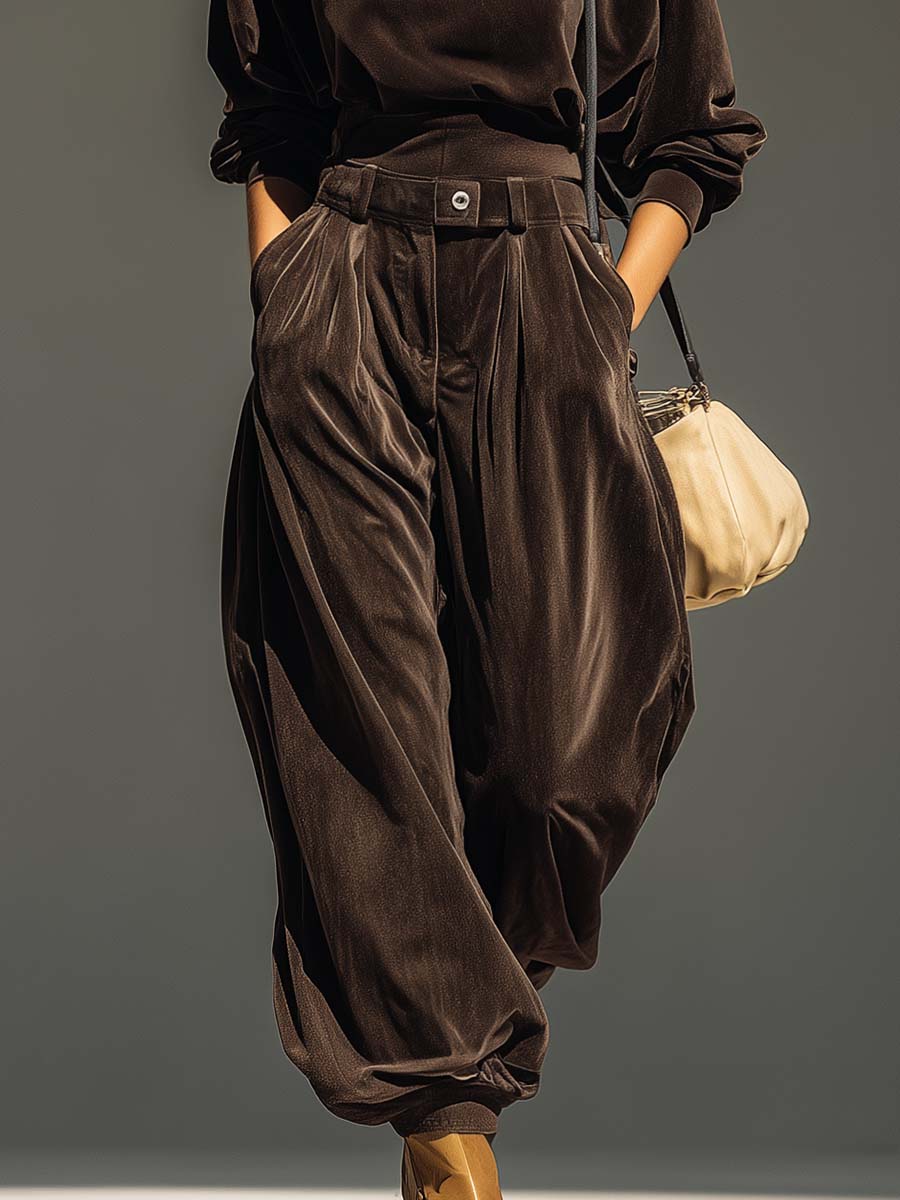 Ivonne Boho Cowl-Neck Top & Wide Pants Set
