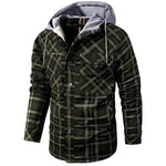 Davide fleece-lined hooded plaid jacket for men