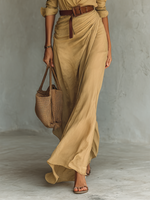 Alina belted maxi shirt dress - side view
