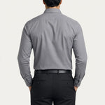 Leonardo Stretch Dress Shirt - Gray (back)