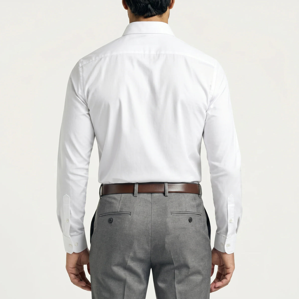 Leonardo Stretch Dress Shirt - White (back)