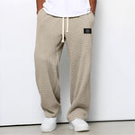 Relaxed Wide-Leg Drawstring Trousers - Khaki