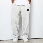 Relaxed Wide-Leg Drawstring Trousers - White