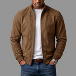 Matteo suede-look bomber jacket for men
