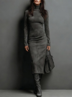 Fiorella turtleneck midi dress