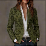 Loretta fitted jacquard blazer - green