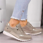 Martina side-zip comfort sneakers - beige
