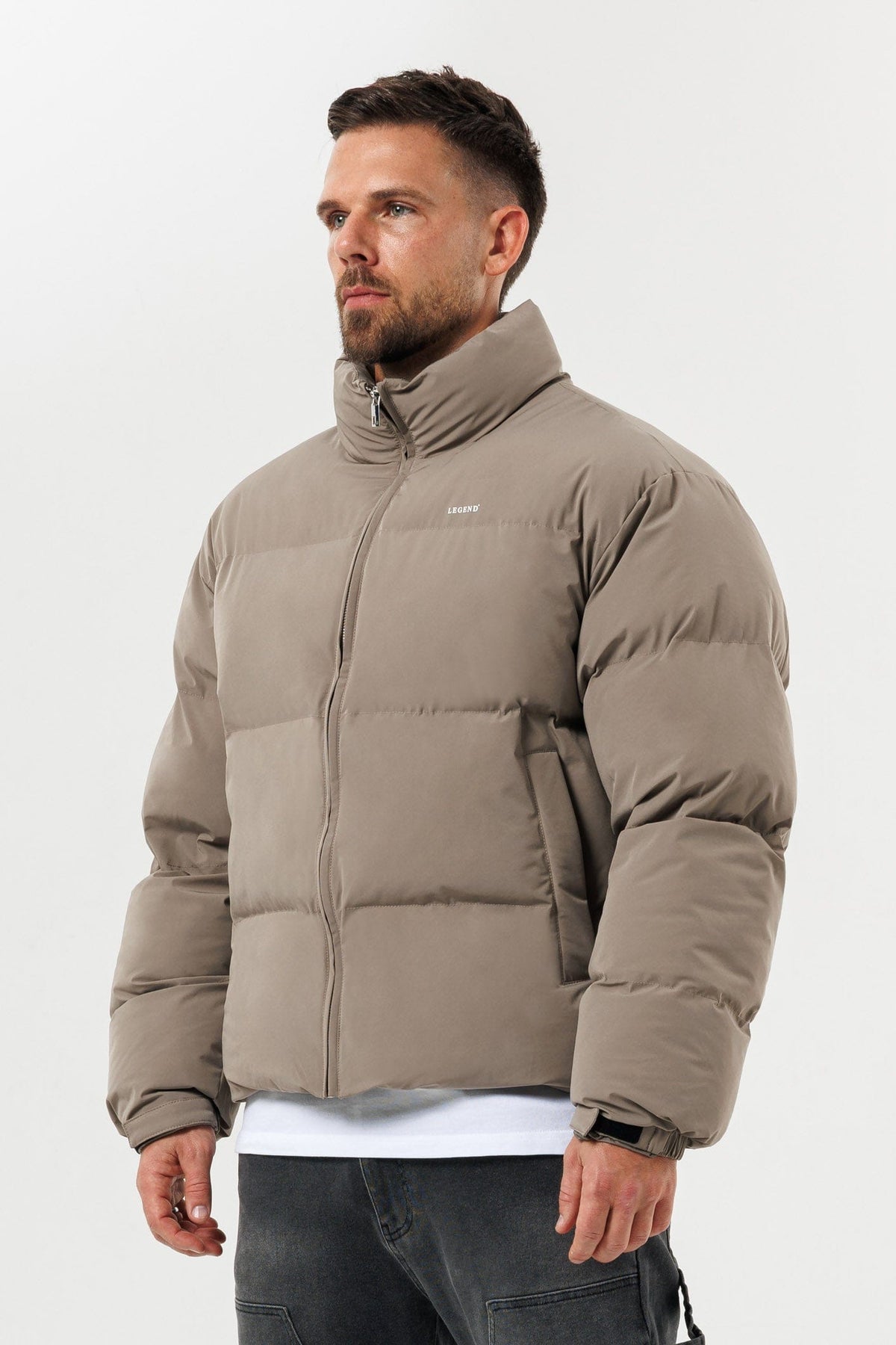 PUFFER JACKET - TAUPE