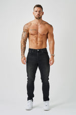 REGULAR FIT JEANS - WASHED BLACK