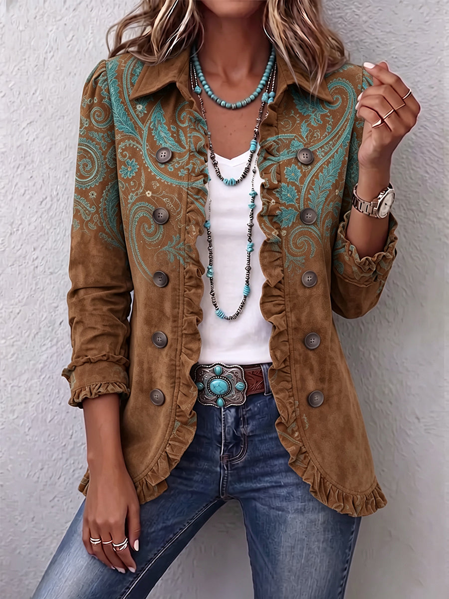Teal Paisley
