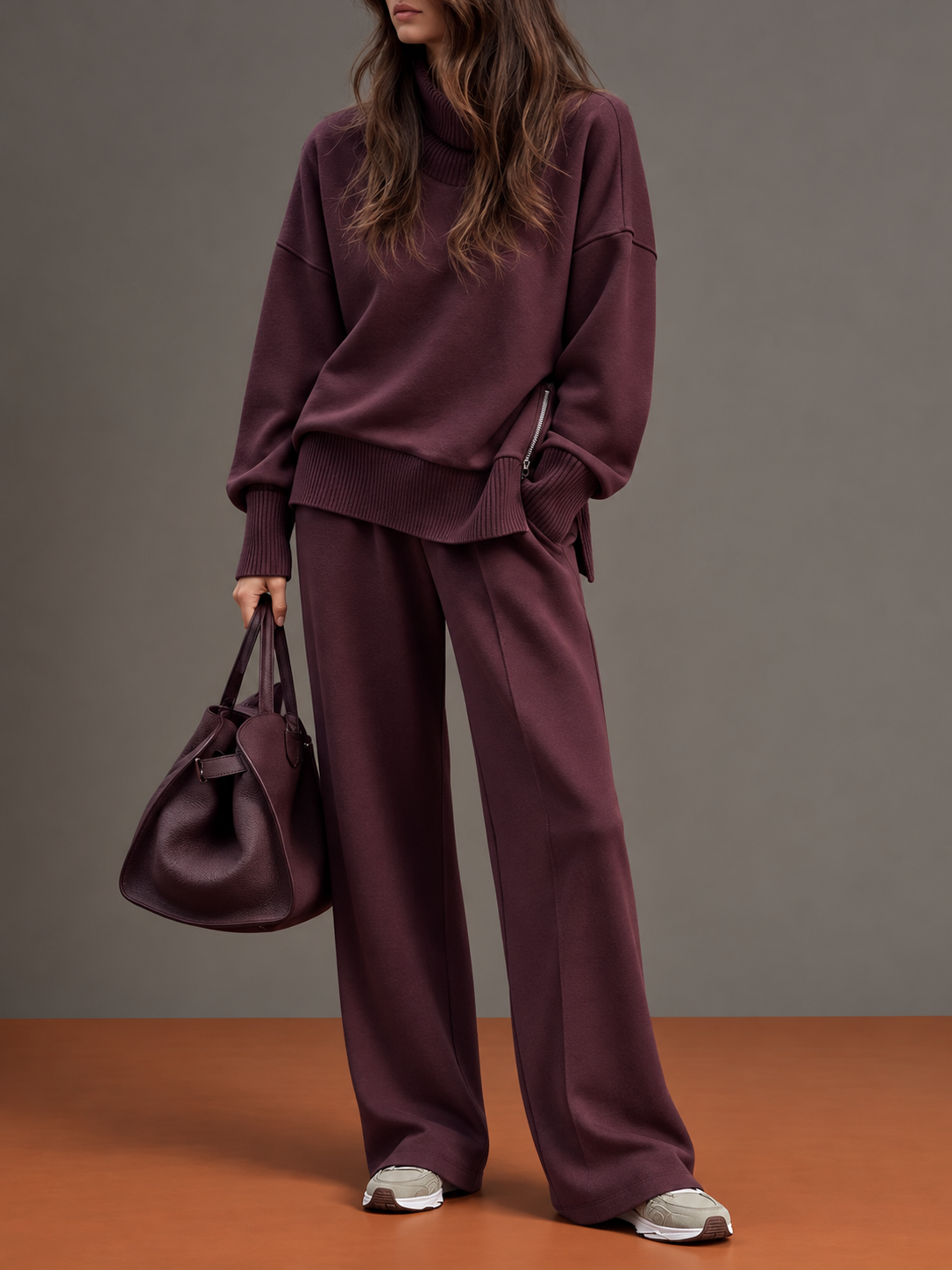 Bianca Oversized Hoodie & Wide-Leg Pants Set