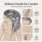 Alpine Quilted Hooded Long Coat