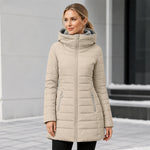 Alpine Quilted Hooded Long Coat